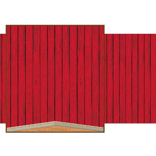 Western Red Barn Insta-Theme Siding Backdrop