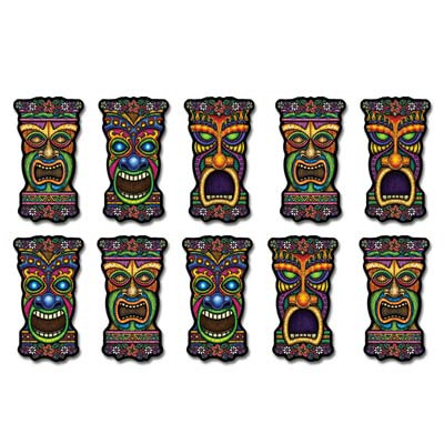Luau Mini Tiki Cutouts
