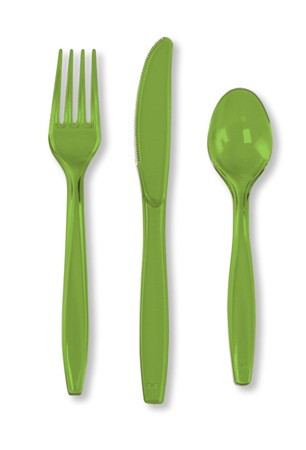 Fresh Lime Assorted Plastic Cutlery