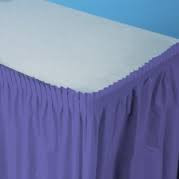 Purple Plastic Table Skirt