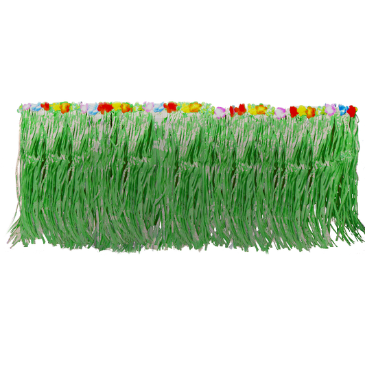 Luau Hawaiian Table Skirt - Green Raffia