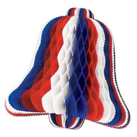 Patriotic Red, White and Blue Tissue Ball 10"