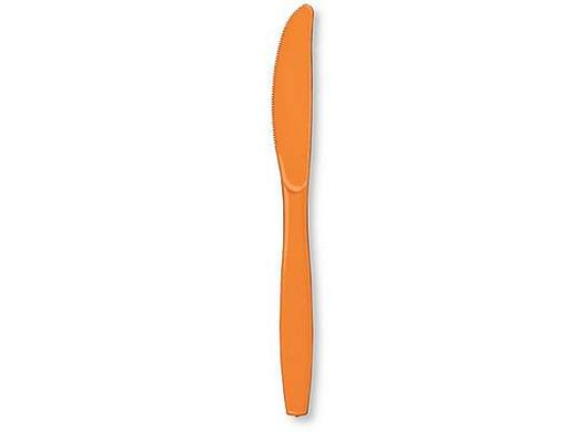 Sunkissed Orange Plastic Knives - 24 ct