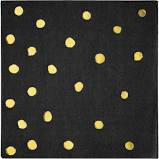 Black Velvet Foil Stamp Beverage Napkins - 16 ct