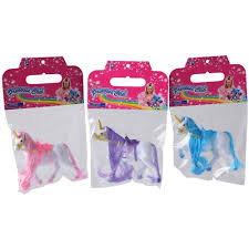 Flocked Unicorn 4" Tall