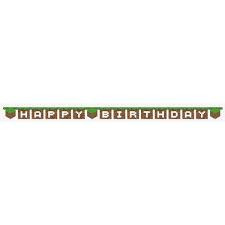Minecraft Birthday Banner - 7.8 feet long