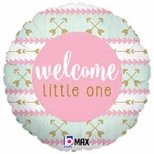 Welcome Little One Girl Foil Balloon - 18 in