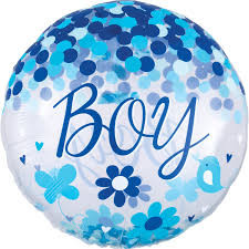 Baby Boy Confetti Balloon - 28 in