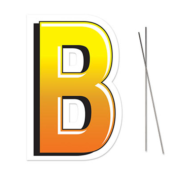 Letter "B" Plastic Yard Sign - 18 in