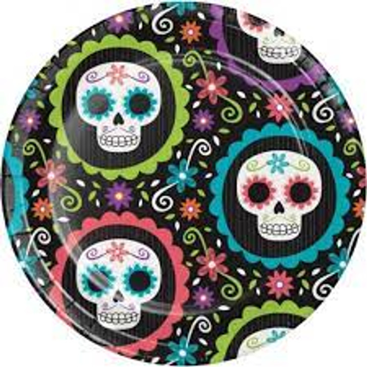 Day of the Dead 7 in Paper Plates - 8 ct