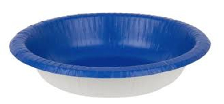 Cobalt Blue 20 oz. Paper Bowls - 20 ct