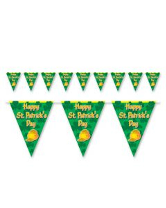 Happy St. Patrick's Day Pennant Banner - 12 feet