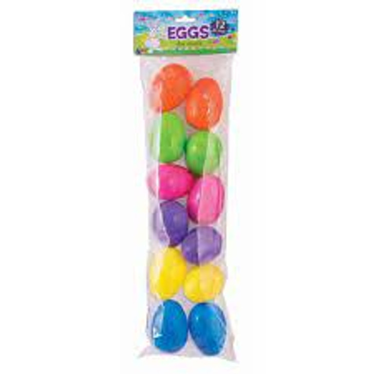 Easter Eggs - 12 pieces Multi-colors