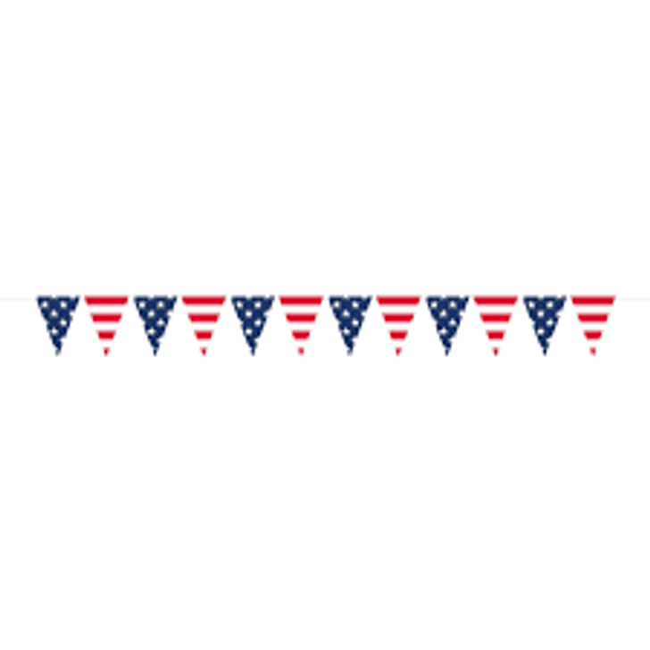 Patriotic Pennant Banner - 7 ft x 7.8 in