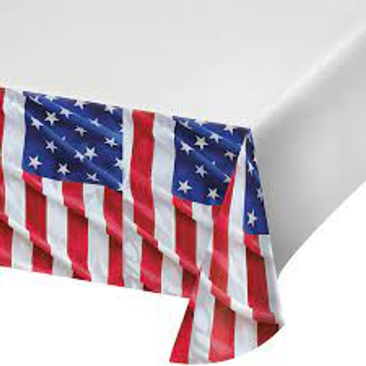 Flying Flag Paper Table Cover - 54 in x 102 in