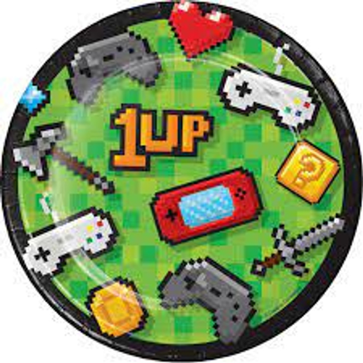 Gaming Party 7 in Paper Plates - 8 ct