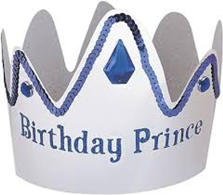 Birthday Prince Gems and Sequins Crown - 1 ct