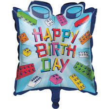 Block Bash Foil Balloon - 24 in x 26 in