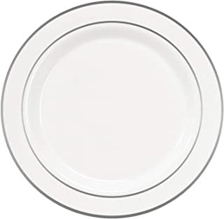 Divine Silver Rim 6 inch Plates - 12 ct