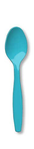 Bermuda Blue Plastic Spoons - 24 ct