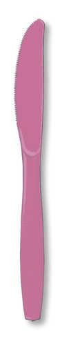 Candy Pink Heavy Duty Plastic Knives - 24 ct