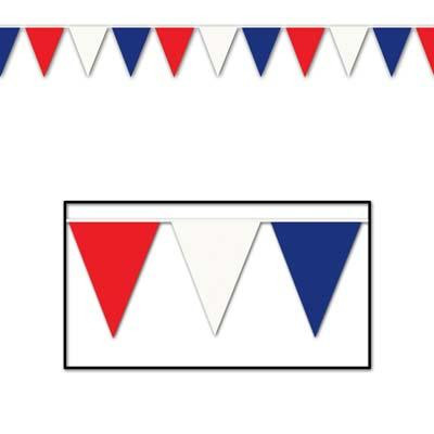 30' Patriotic Outdoor Pennant Banner