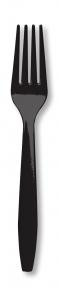 Black Velvet Plastic Forks - 24 ct
