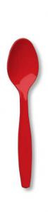 Classic Red Plastic Spoons Case