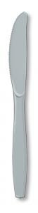 Shimmering Silver Plastic Knives