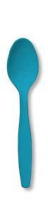 Turquoise Plastic Spoons Case