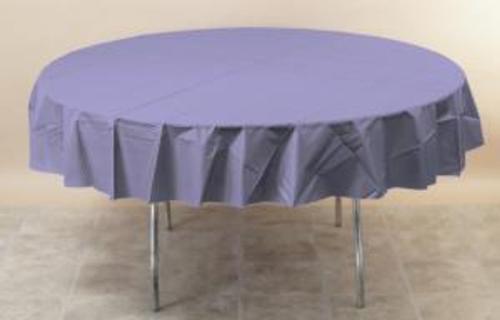 Luscious Lavender Octy-Round  Plastic Table Cover - 82 in