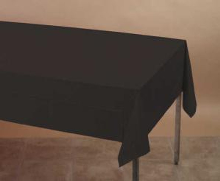Black Velvet Plastic Table Cover Case 12ct