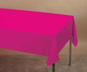 Hot Magenta Plastic Table Cover