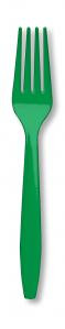 Emerald Green Plastic Forks - 24 ct
