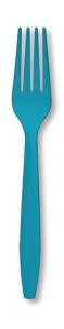 Turquoise Plastic Forks Case