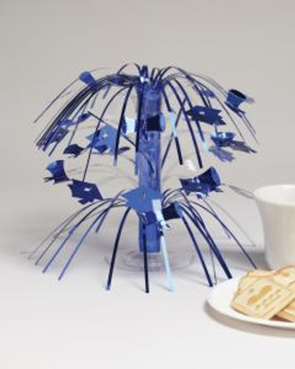 Blue Mini Cascade Graduation  Centerpiece