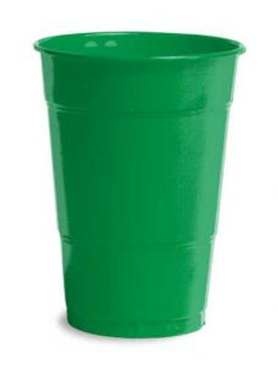 Emerald Green 16 oz Plastic Cups Case
