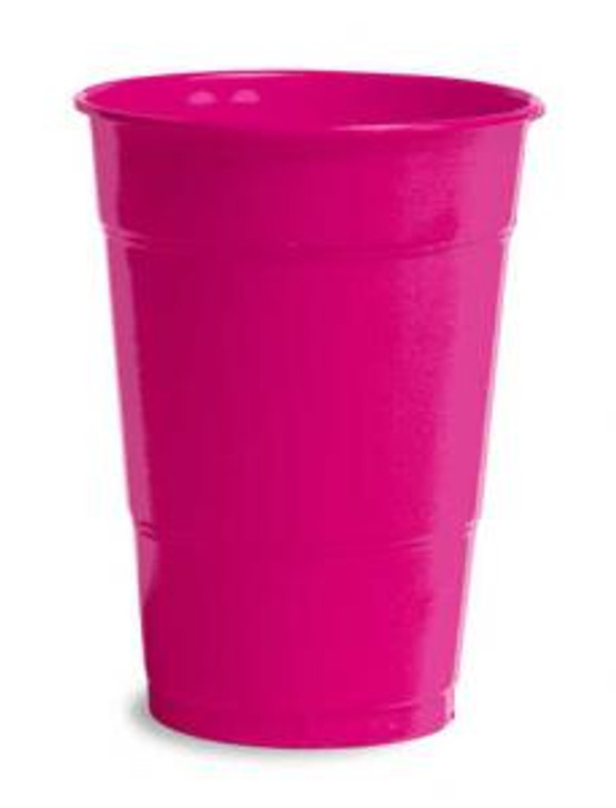 Hot Magenta 16 oz Plastic Cups Case