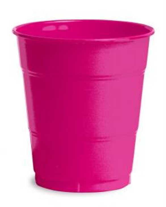 Hot Magenta 16 oz Plastic Cups