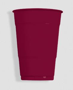 Burgundy 16 oz Plastic Cups - 20 ct