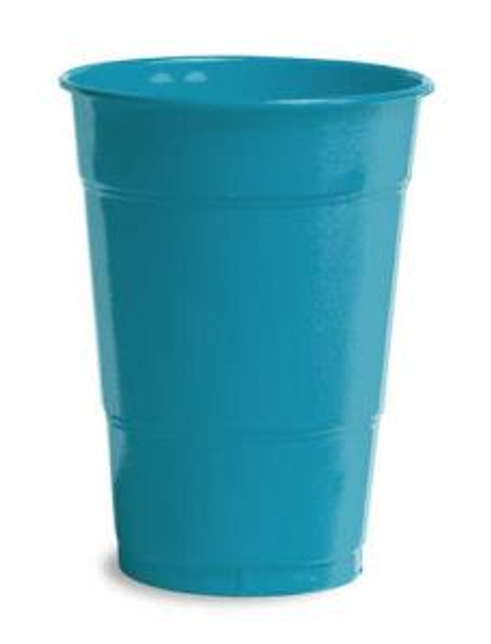 Turquoise 16 oz Plastic Cups Case