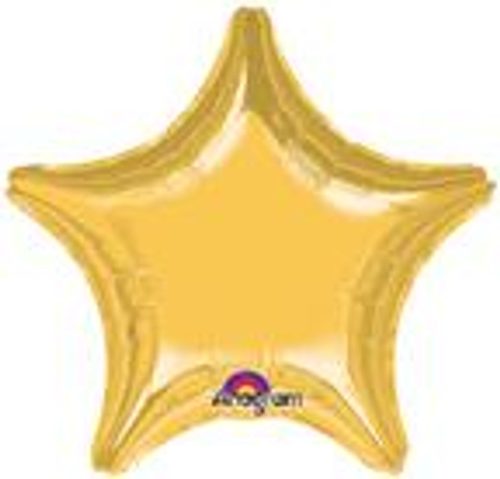 36" Metallic Gold Star Shaped Foil Balloon