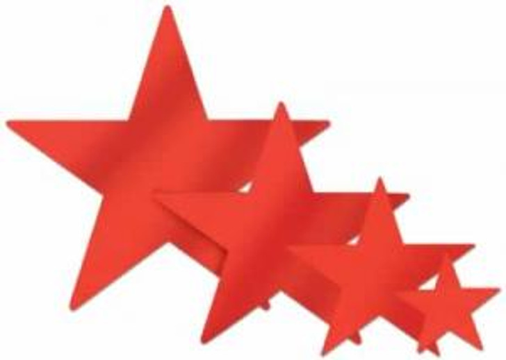 Red 5 Inch Die Cut Foil Star