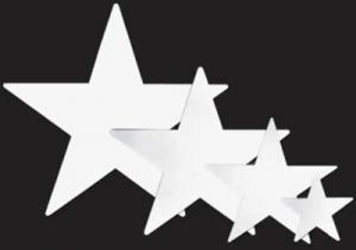 White 5 Inch Die Cut Foil Star