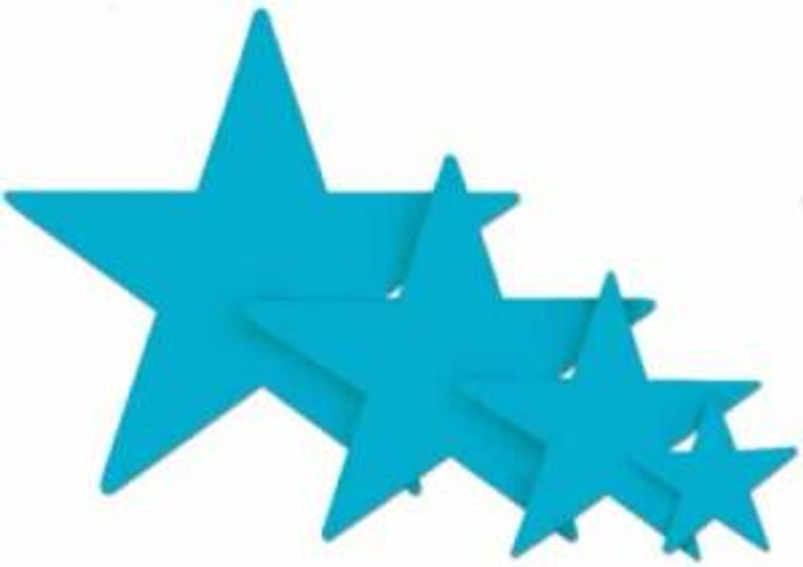 Turquoise 12 Inch Die Cut Foil Star