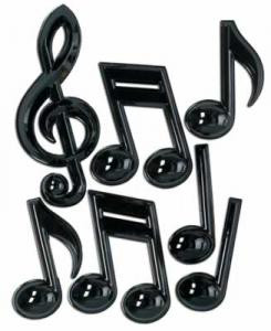 Plastic Musical Notes
