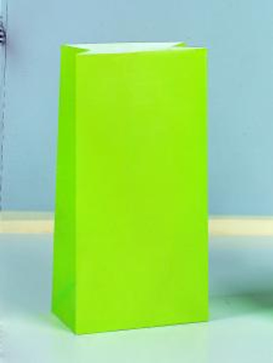 12 Count Solid Paper Party Bags - Lime Green