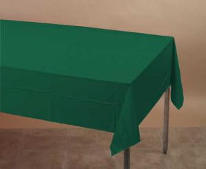 Hunter Green Plastic Table Cover Case 12ct