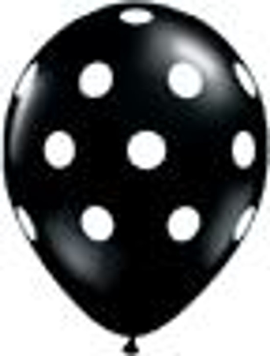 Black Polka Dot Latex Balloon
