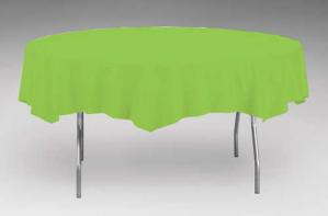 Fresh Lime Octy-Round Paper-Lined Table Cover Case